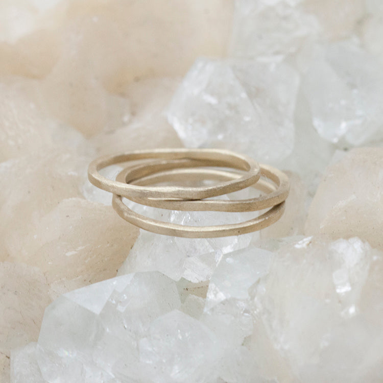 Skinny Stacking Ring (9K Solid Gold)