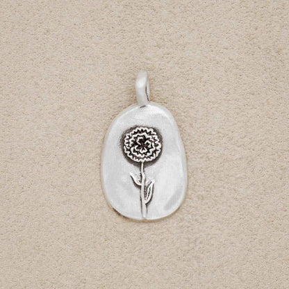 January Birth Flower Charm (Sterling Silver)