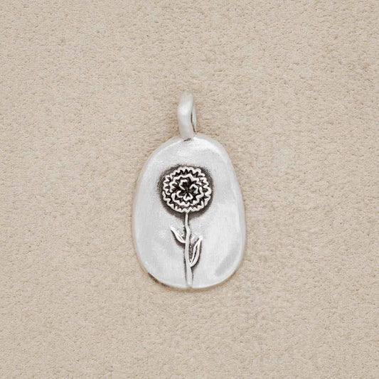 January Birth Flower Charm (Sterling Silver)
