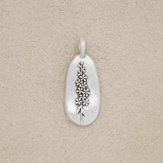 July Birth Flower Charm (Sterling Silver)