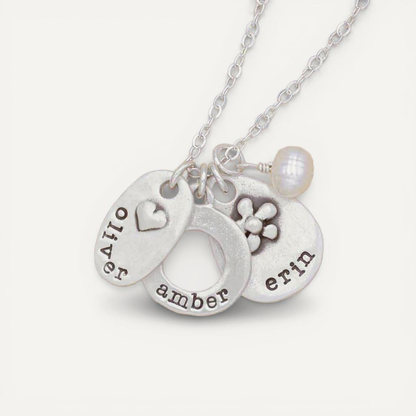 Jumble of Charms Necklace (Sterling Silver)