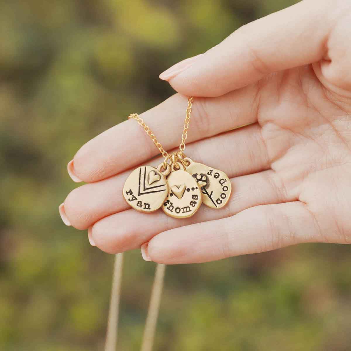 Jumble Of Love Necklace (9K Solid Gold)