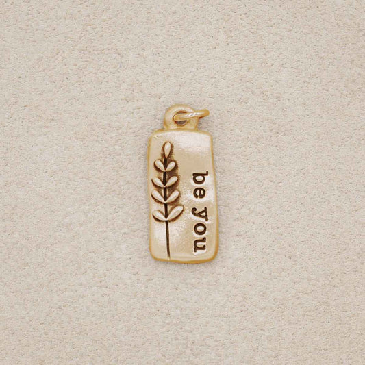 Leaf Charm (14K Solid Gold)