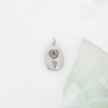 January Birth Flower Charm (Sterling Silver)