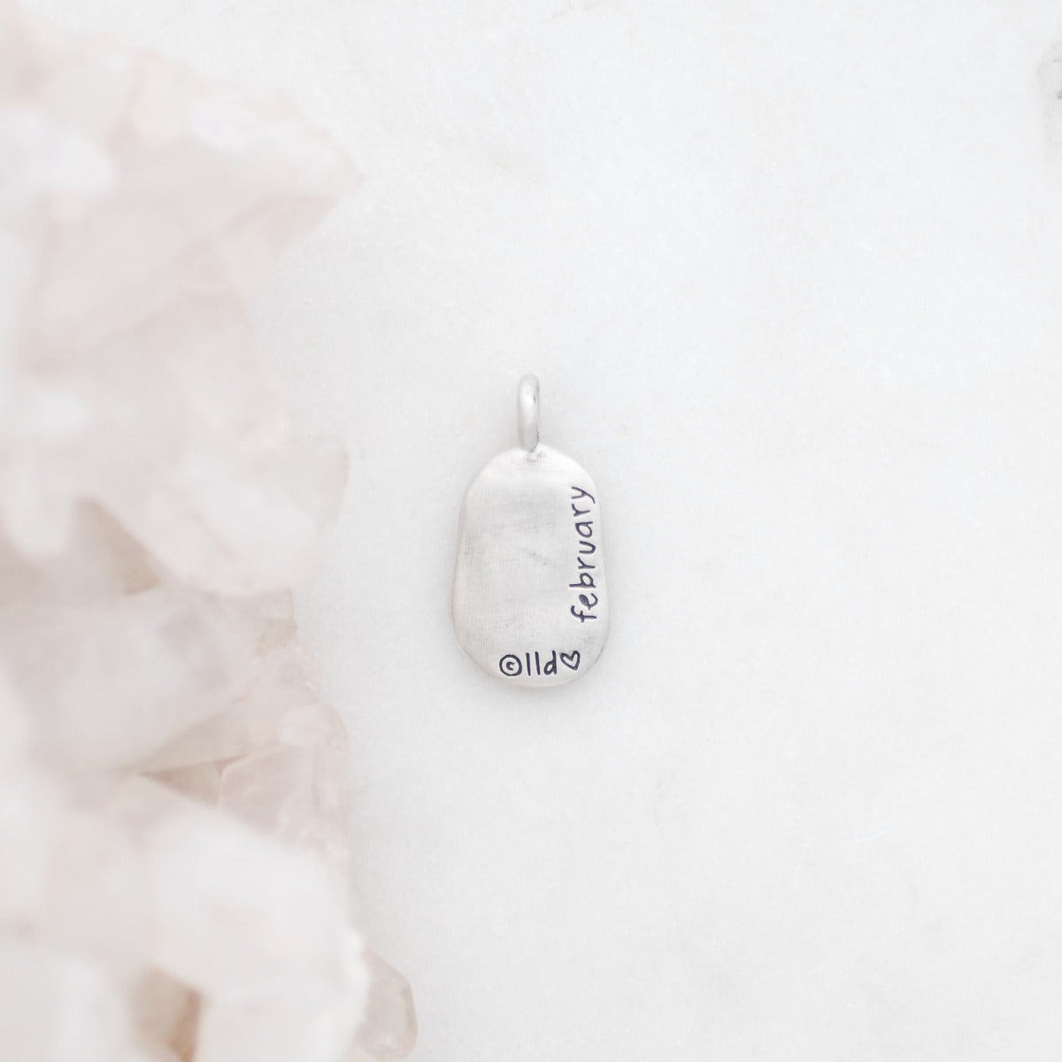 February Birth Flower Charm (Sterling Silver)