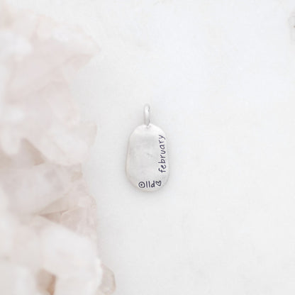 February Birth Flower Charm (Sterling Silver)