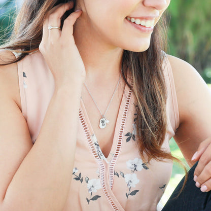 February Birth Flower Necklace (Sterling Silver)