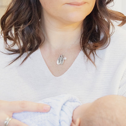 February Birth Flower Necklace (Sterling Silver)