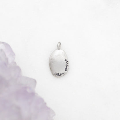 August Birth Flower Charm (Sterling Silver)