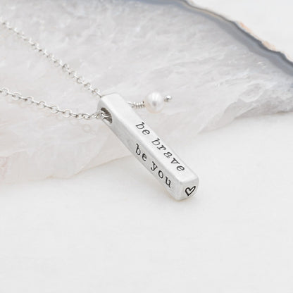 What Matters Most Necklace - 3 Sides (Sterling Silver)