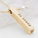 What Matters Most Necklace - 1 Side {14K Solid Gold}