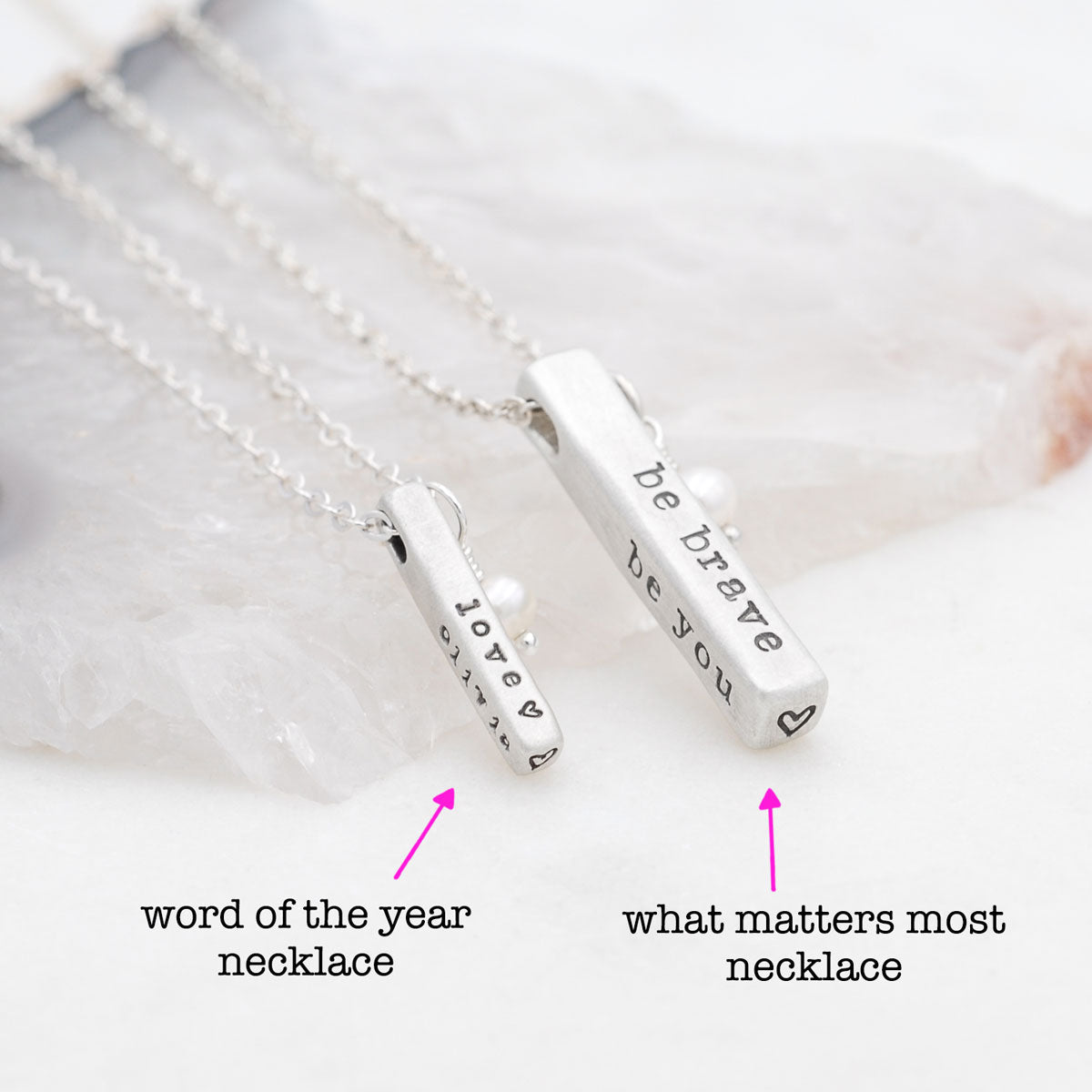 Word of the Year Necklace - 4 Sides (Sterling Silver)