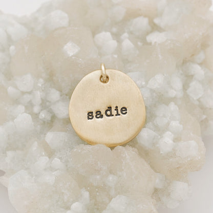 Beloved Name Charm {10K Solid Gold}