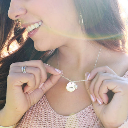 Beloved Name Disc Necklace (Sterling Silver)