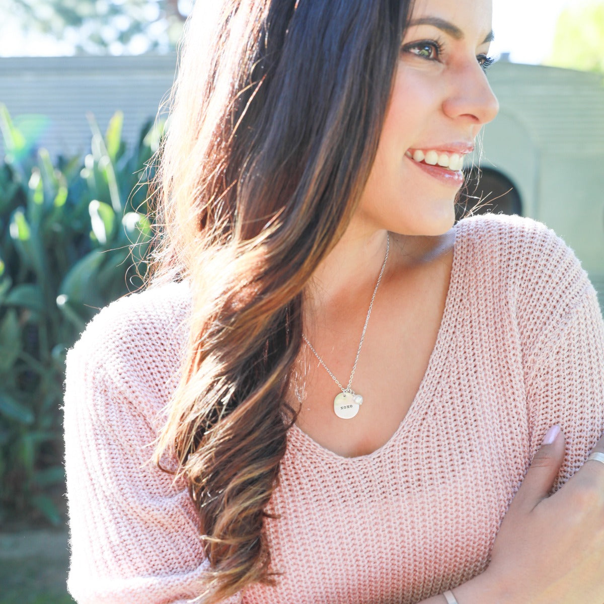 Beloved Name Disc Necklace (Sterling Silver)