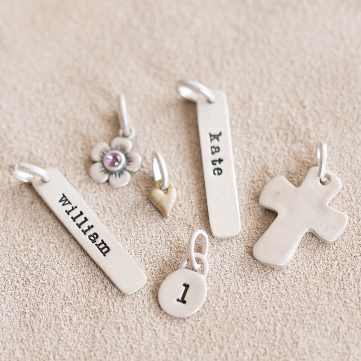 Birthstone Bloom Buildable Charm Necklace (Sterling Silver)