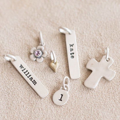 Birthstone Bloom Buildable Charm Necklace (Sterling Silver)