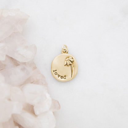 Daisy Charm {14K Solid Gold}