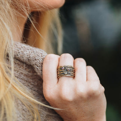 Brave Love® Birthstone Ring (9K Solid Gold)