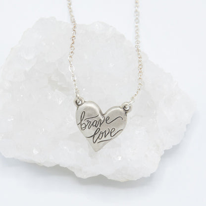 Brave Love® Emblem Necklace (Pewter)