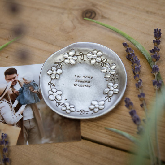 Daisy Chain Keepsake Dish (Pewter)