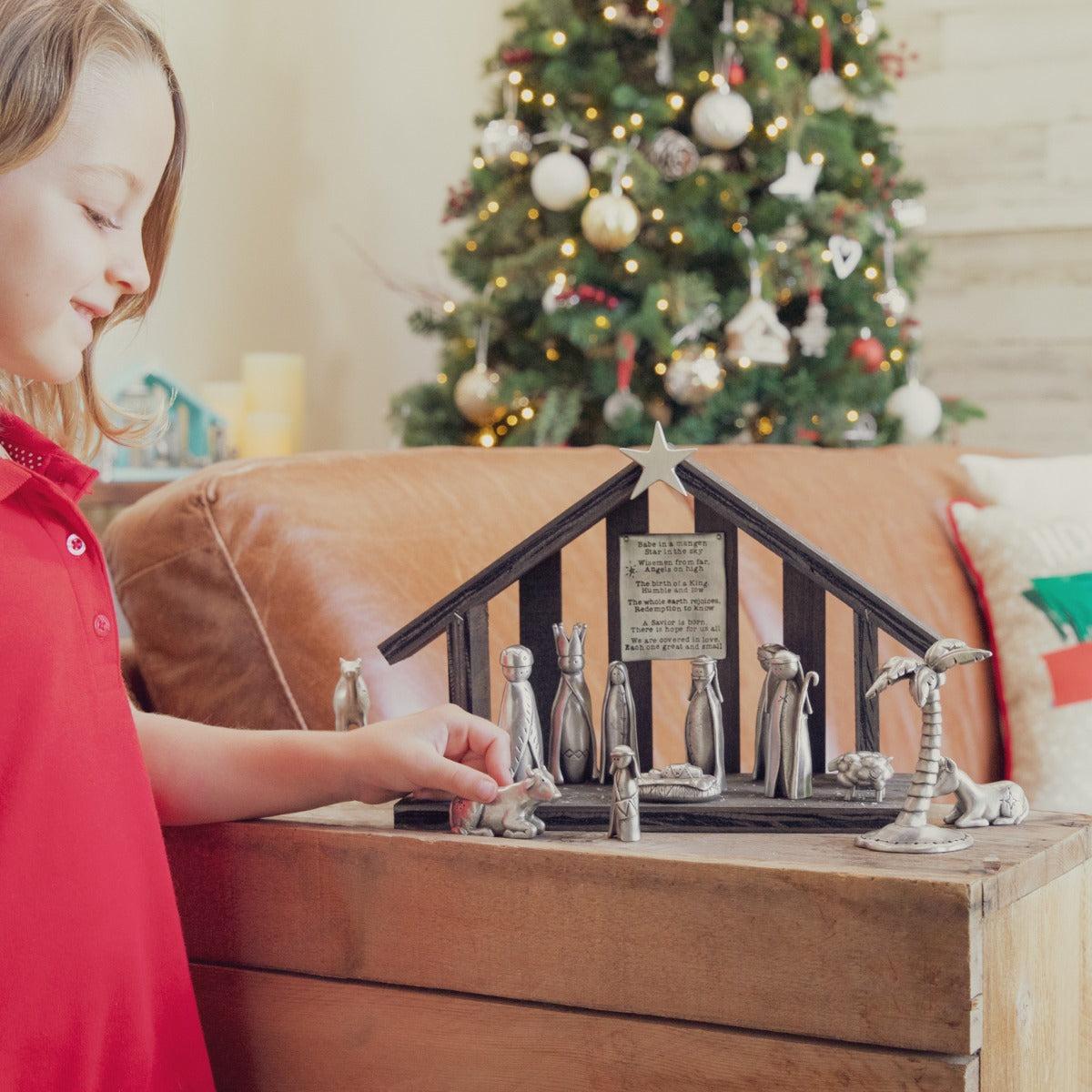 Little Drummer Boy + Ox Figurine Set (Pewter)