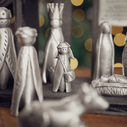 Little Drummer Boy + Ox Figurine Set (Pewter)
