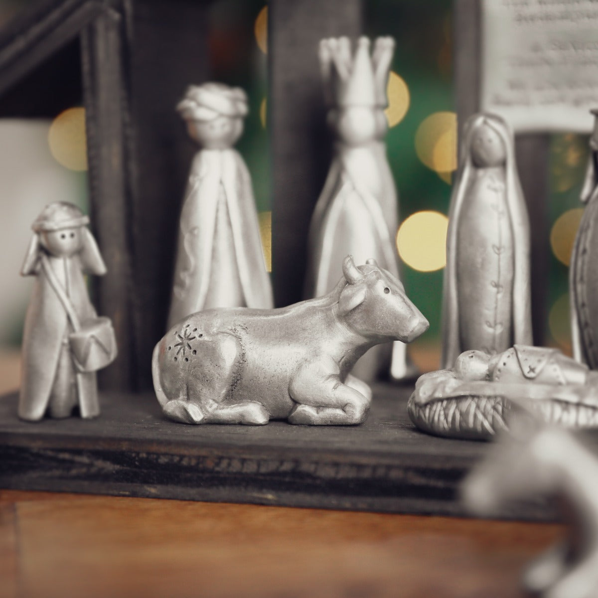 Little Drummer Boy + Ox Figurine Set (Pewter)