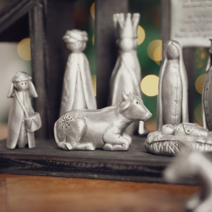 Little Drummer Boy + Ox Figurine Set (Pewter)