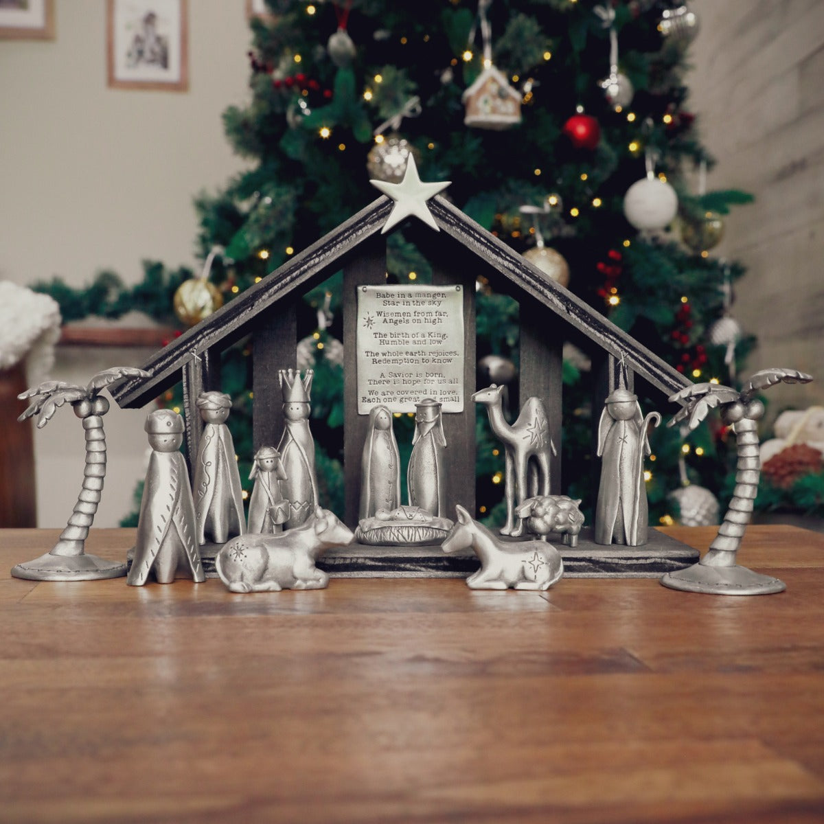 Little Drummer Boy + Ox Figurine Set (Pewter)