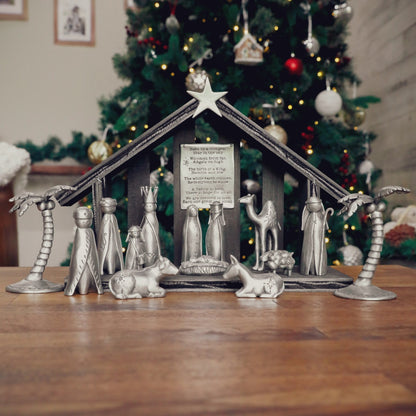 Little Drummer Boy + Ox Figurine Set (Pewter)