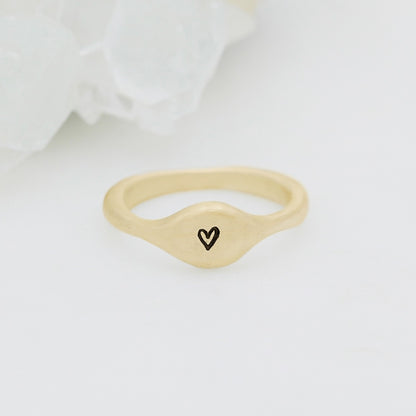 Initial Stacking Ring (9K Solid Gold)