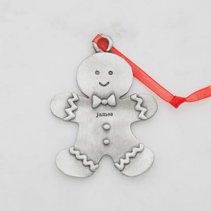 Gingerbread Dad Ornament (Pewter)
