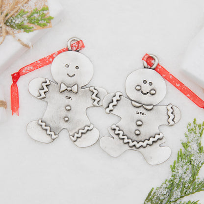 Gingerbread Dad Ornament (Pewter)