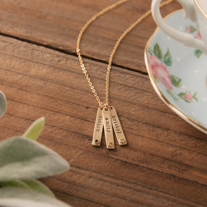 Bezel Birthstone Necklace {14K Yellow Gold}