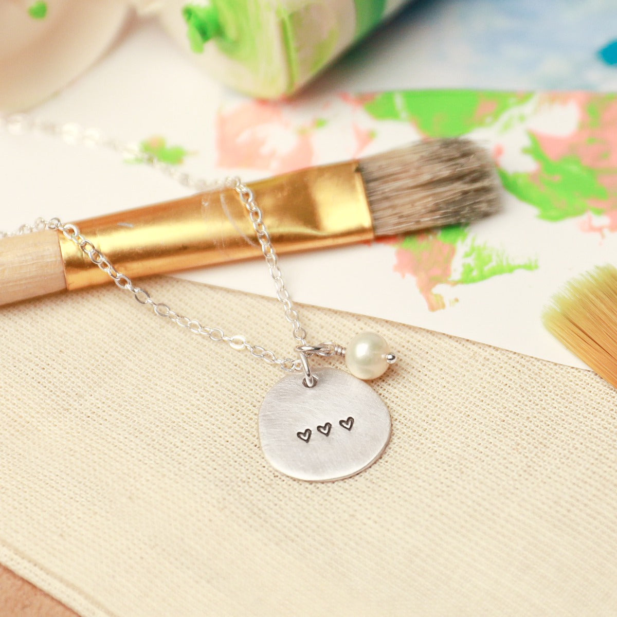 Beloved Name Disc Necklace (Sterling Silver)