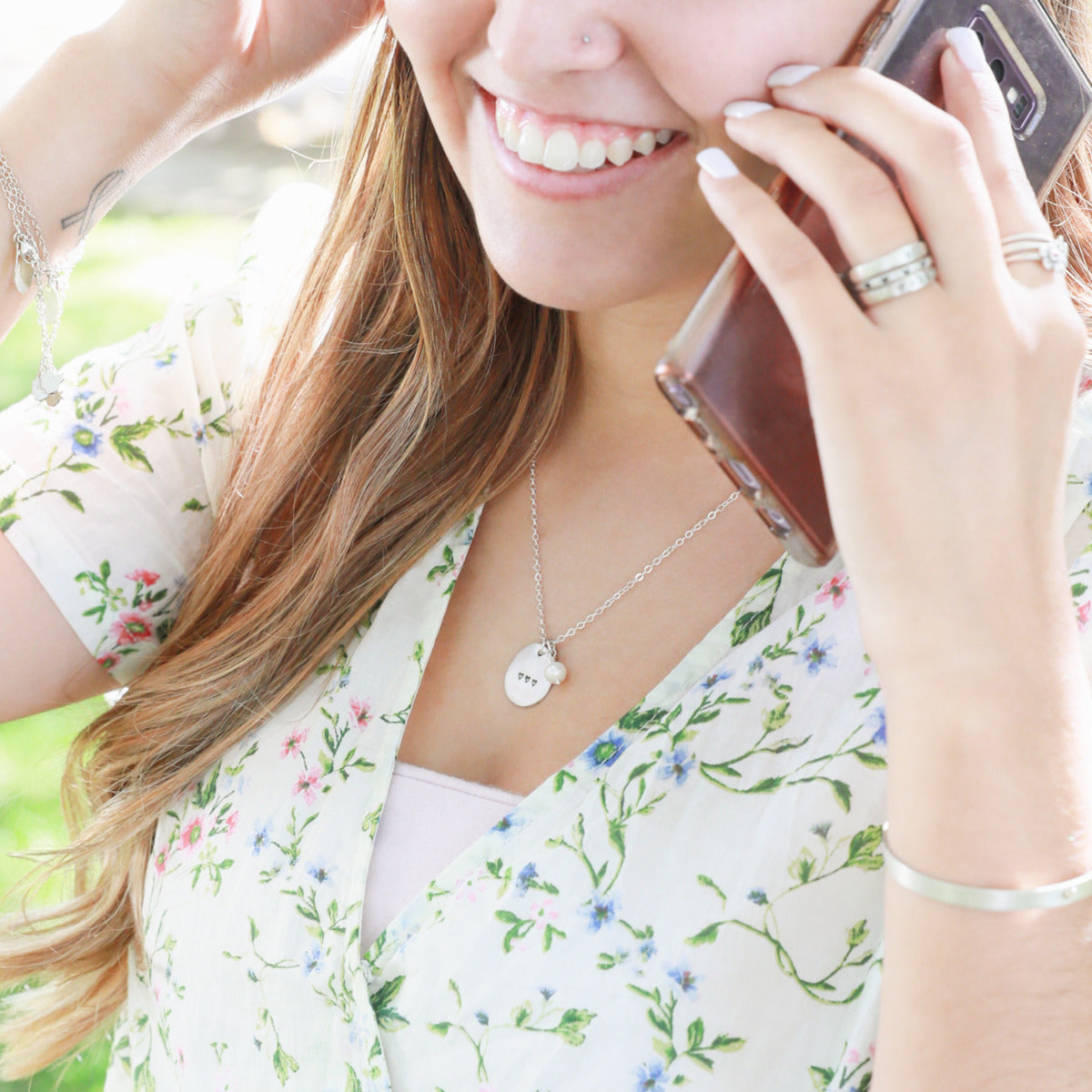 Beloved Name Disc Necklace (Sterling Silver)
