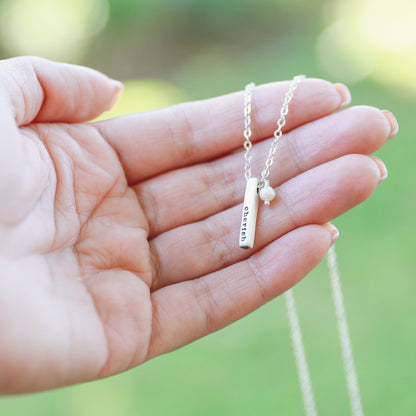 Word of the Year Necklace - 4 Sides (Sterling Silver)