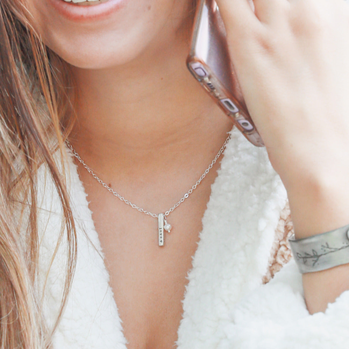 Word of the Year Necklace - 4 Sides (Sterling Silver)