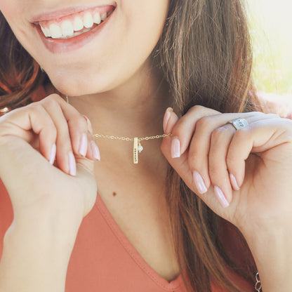 Word of the Year Necklace - 4 Sides (14K Solid Gold)