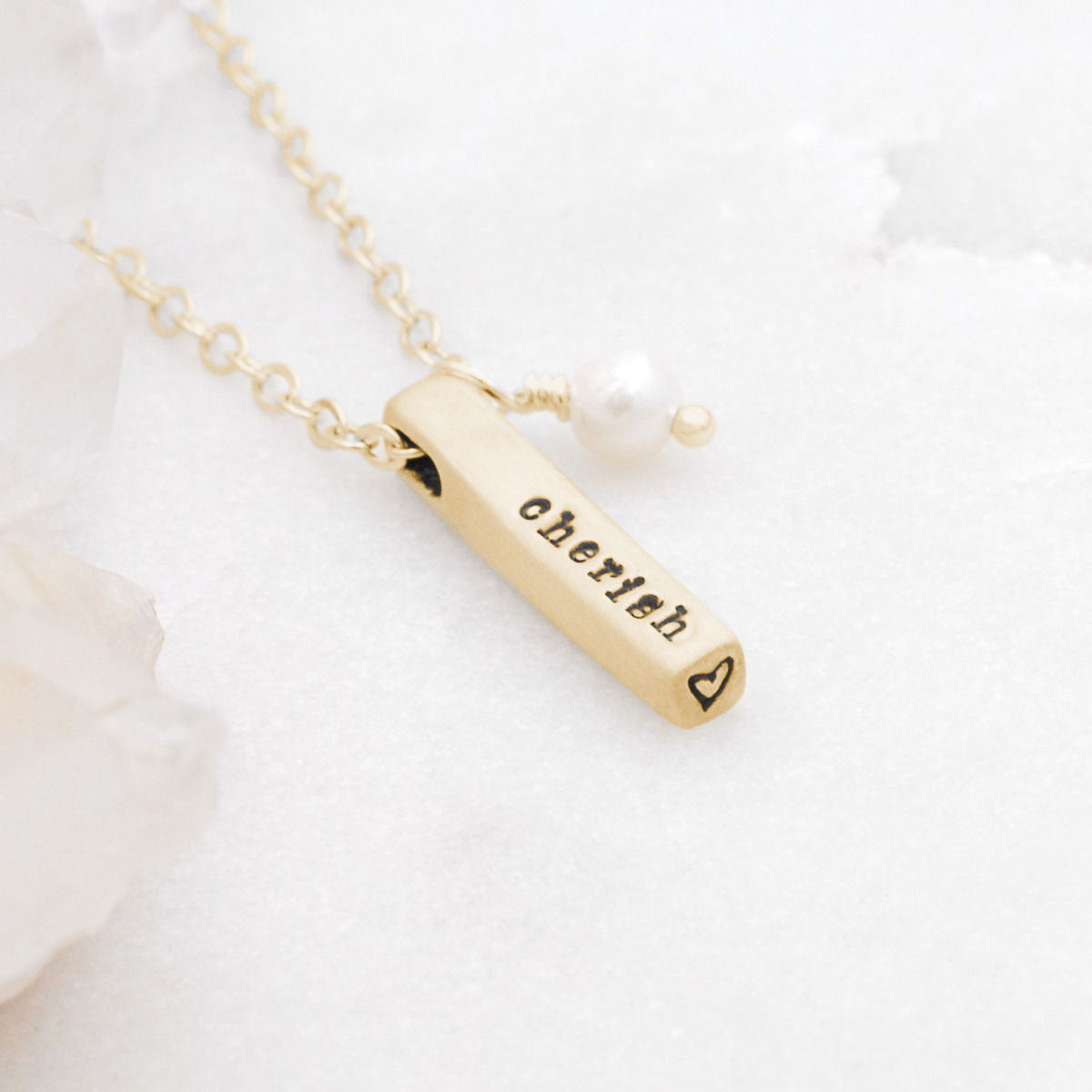 Word of the Year Necklace - 4 Sides (14K Solid Gold)