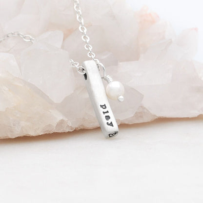 Word of the Year Necklace - 4 Sides (Sterling Silver)