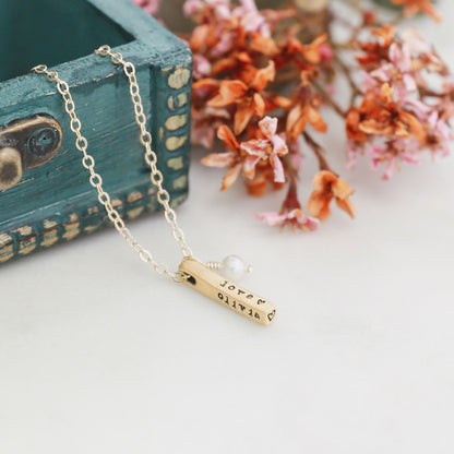 Word of the Year Necklace - 4 Sides (14K Solid Gold)