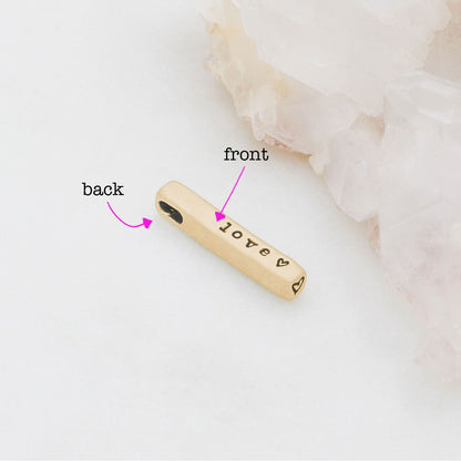 Word of the Year Charm - 2 Sides {10K Solid Gold}
