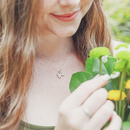 Light + Bright Hearts Necklace (Sterling Silver)