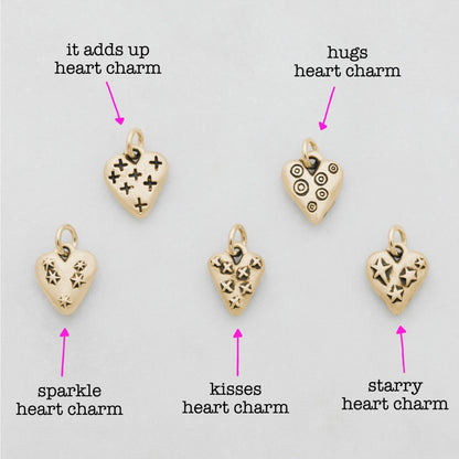 Light + Bright Hearts Necklace (9K Solid Gold)