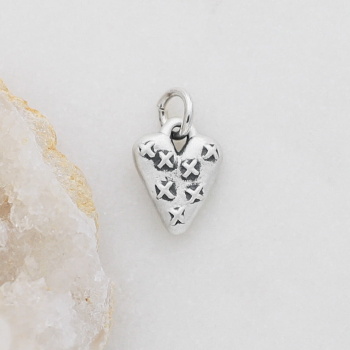 Kisses Heart Charm (Sterling Silver)