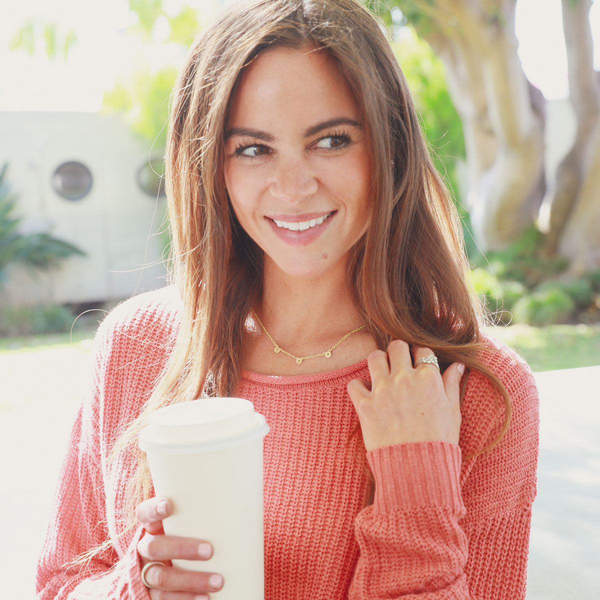 My Darling Ones Initial Necklace (14K Solid Gold)