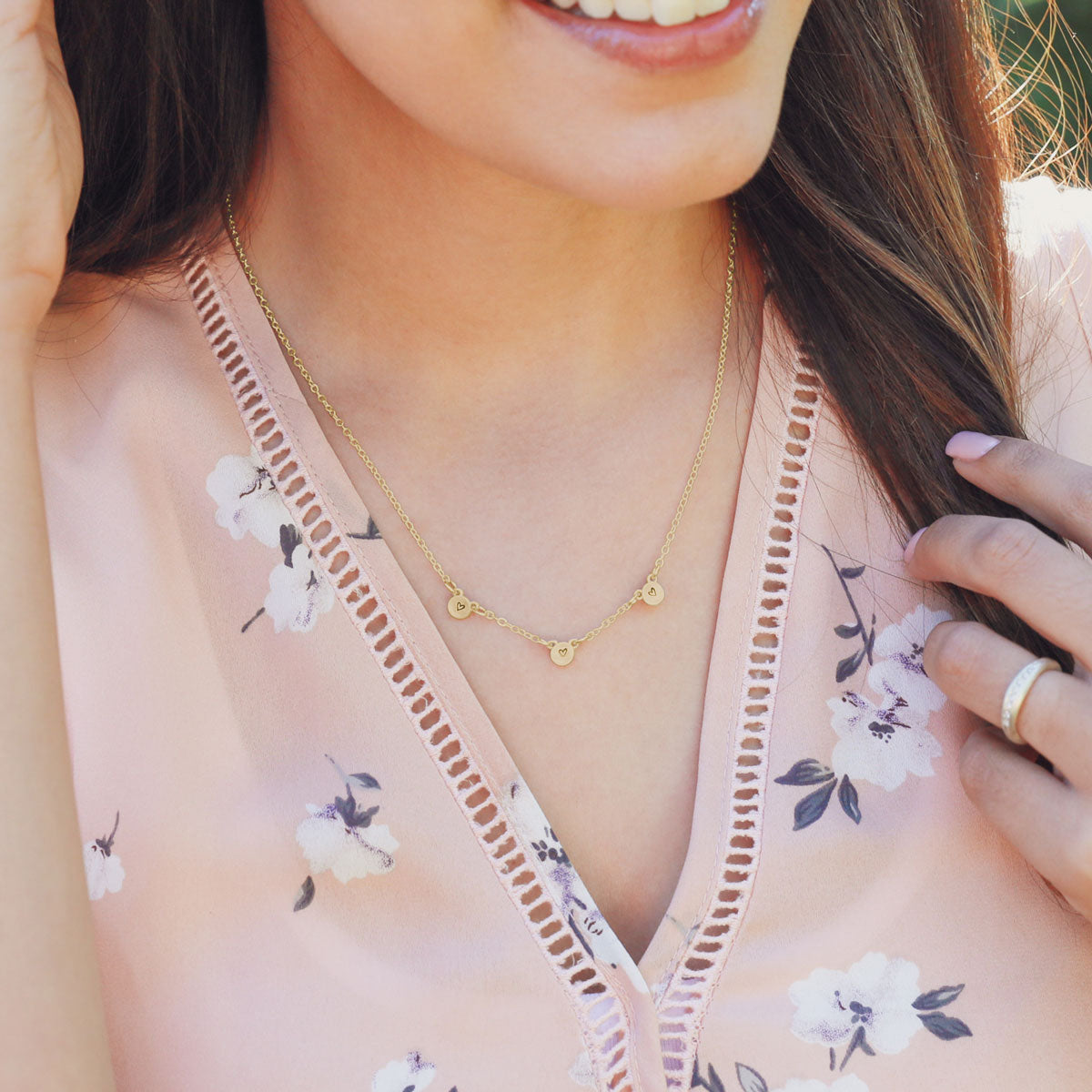 My Darling Ones Initial Necklace (14K Solid Gold)