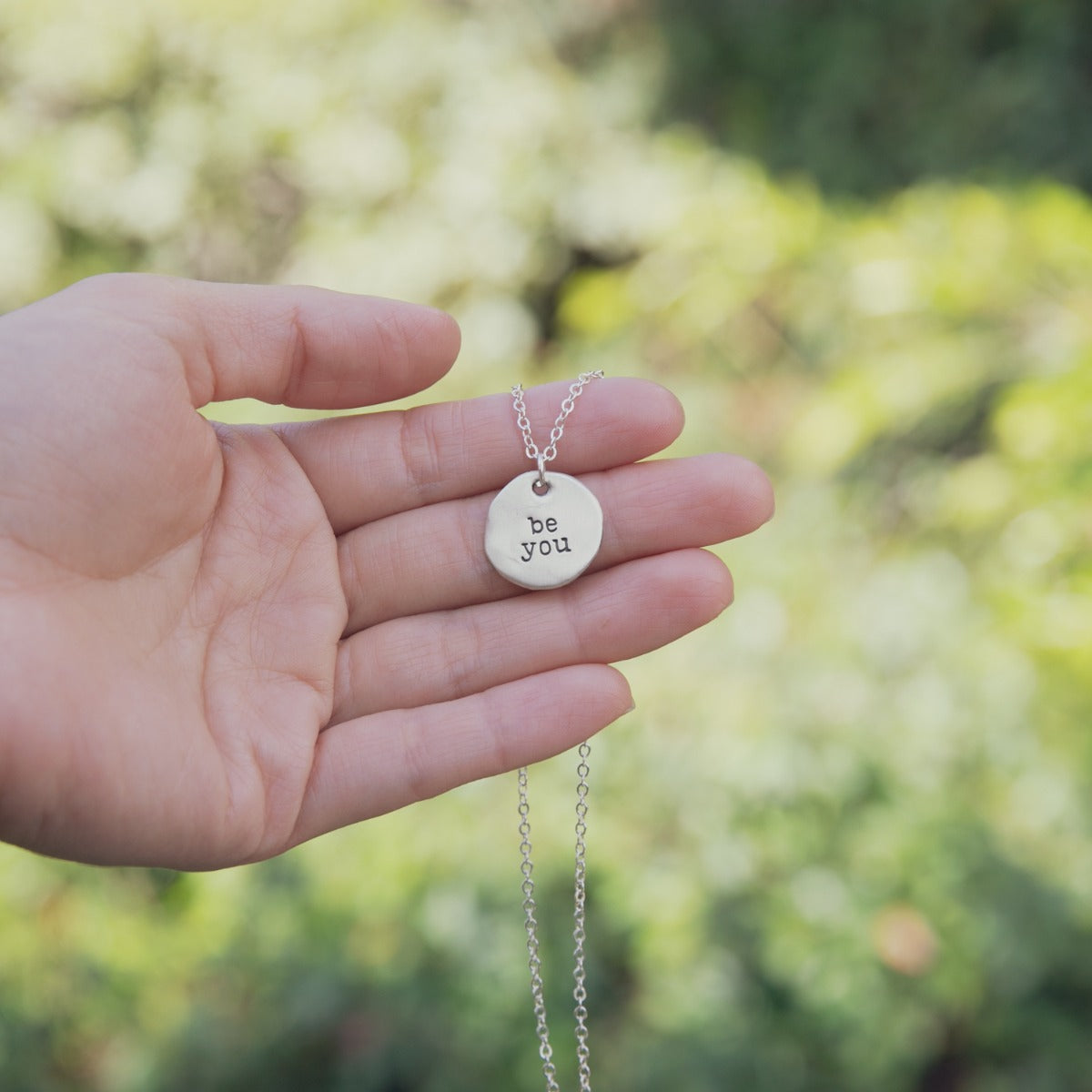 Be You Disc Necklace (Sterling Silver)